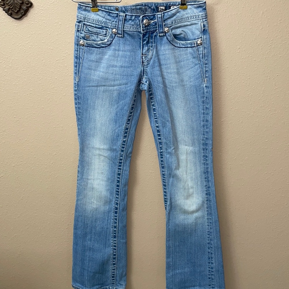 Miss Me jeans, size 26. 30 Length, low rise